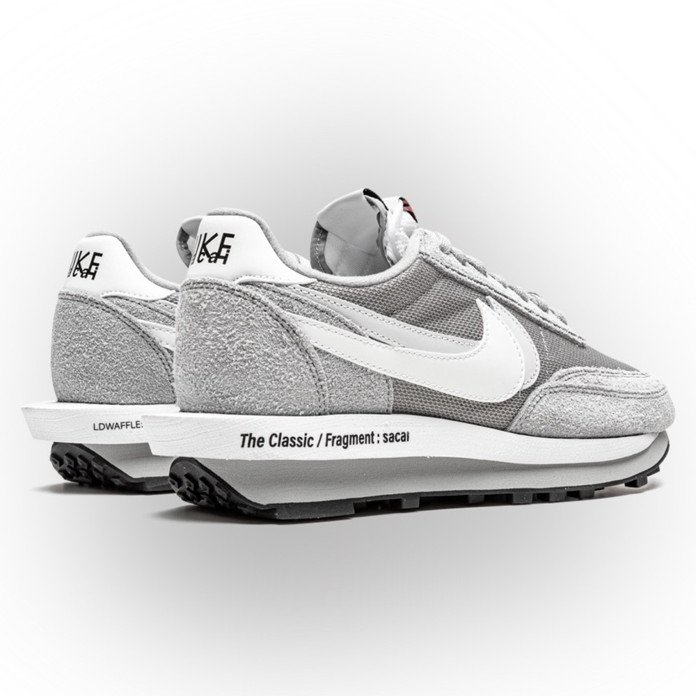 Nike LD Waffle SF x Sacai x Fragment in Light Smoke Grey